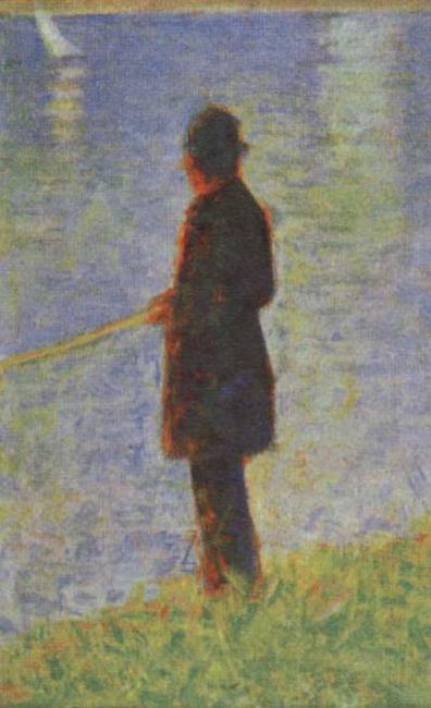 Georges Seurat Angler France oil painting art